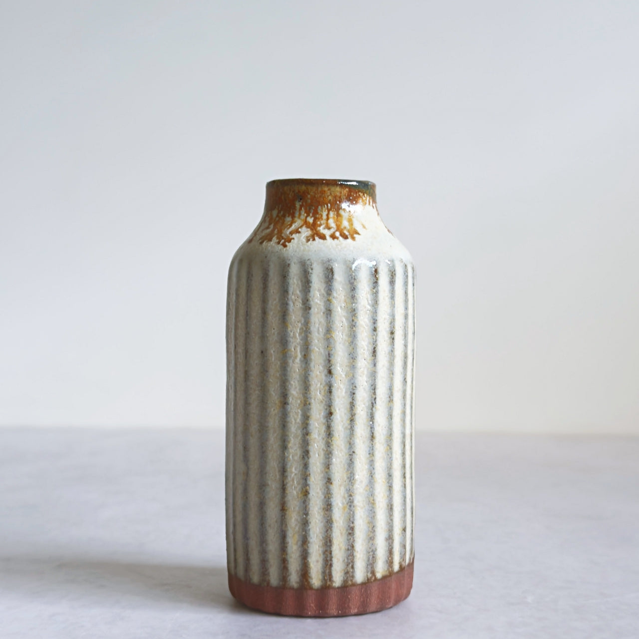 Small Vase & Dried Posy Gift Set - Ivory and Ame no.1