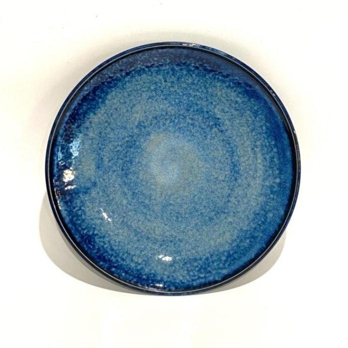 Subaru Indigo Blue Large Plate 25cm, made in Japan. Available at Toka Ceramics.