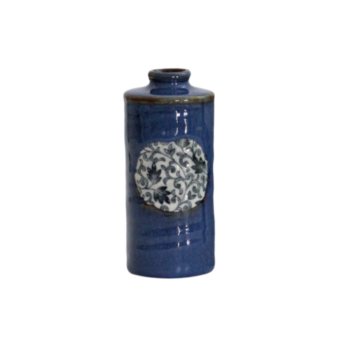 Mino Ware Maple Cylinder Vase - Toka Ceramics