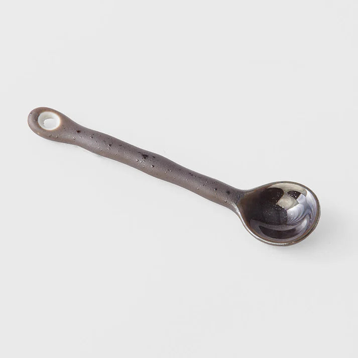 Ceramic Coffee Spoon - Dark Brown