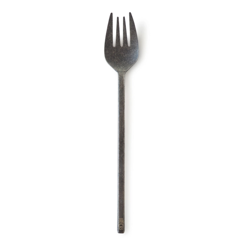Bricks Fork Stainless Steel with a black distressed effect - Toka Ceramics