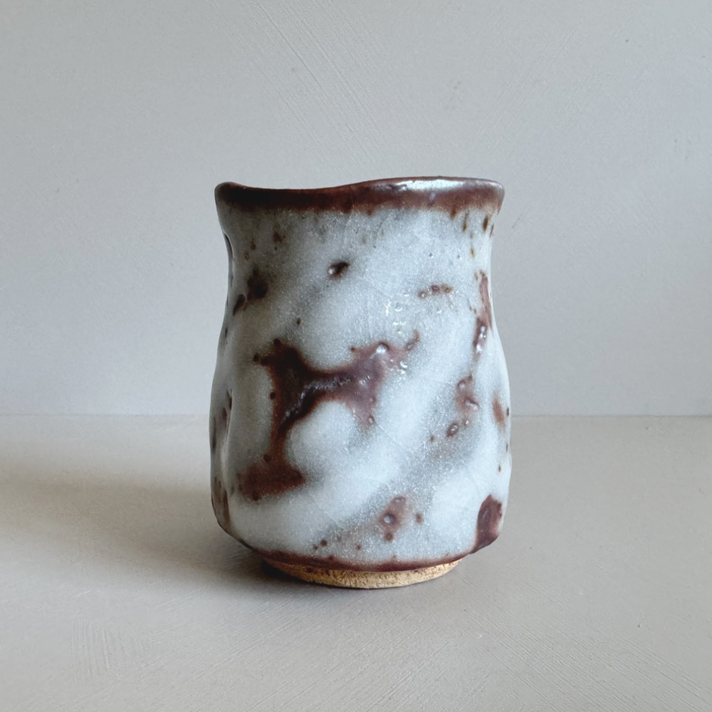 Japanese handcrafted tea cup by Takeo Kobayashi. Mino ware, authentic Japanese pottery. Available at Toka Ceramics.Japanese handcrafted tea cup by Takeharu Kobayashi. Mino ware, authentic Japanese pottery. Available at Toka Ceramics.