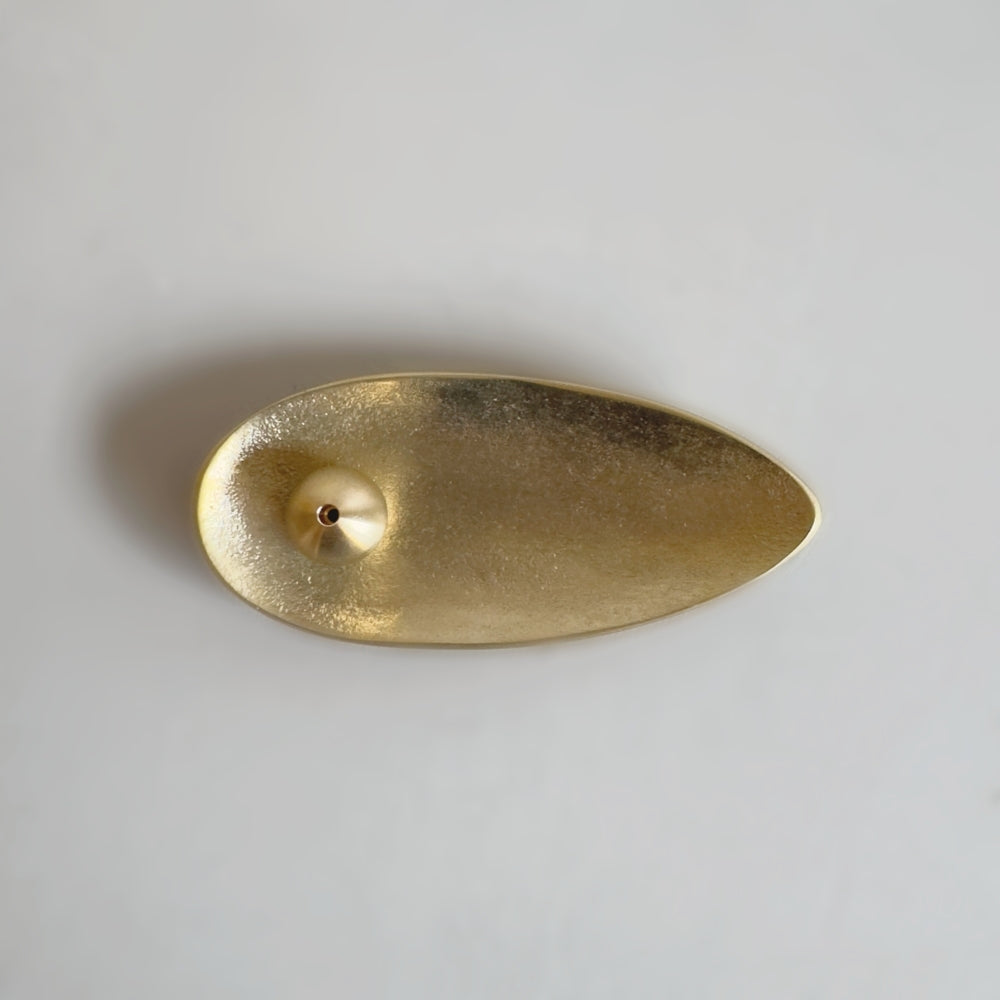 Incense Holder - Bamboo Leaf - Brass