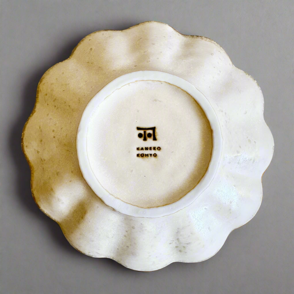 Kaneko Kohyo 14.5cm plate backside, made in Japan. Available at Toka Ceramics.