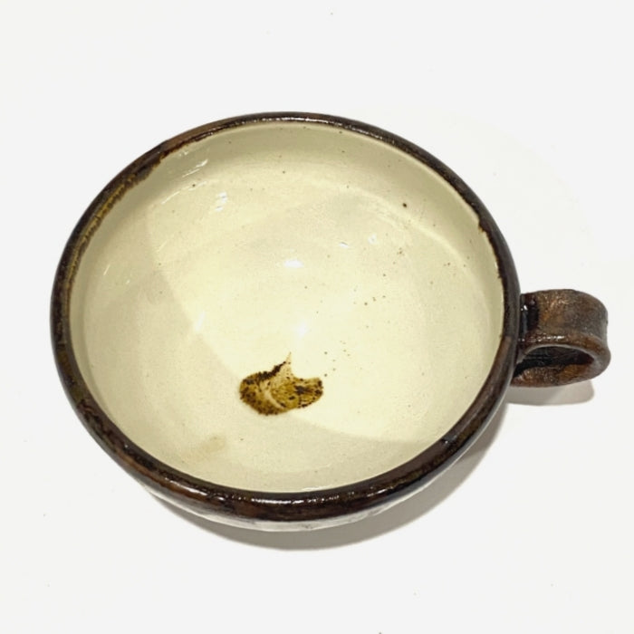 Yachimun Yonamine Karakusa soup cup. Handmade in Okinawa, Japan. Available at Toka Ceramics.