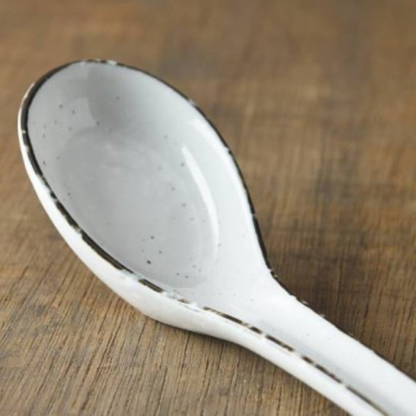Mishima Kohiki Renge Noodle Spoon. Made in Japan. Mino Ware. Available at Toka Ceramics.