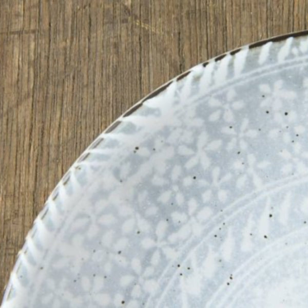 Mishima Kohiki Side Plate 18cm. Made in Japan, Mino Ware. Available at Toka Ceramics.
