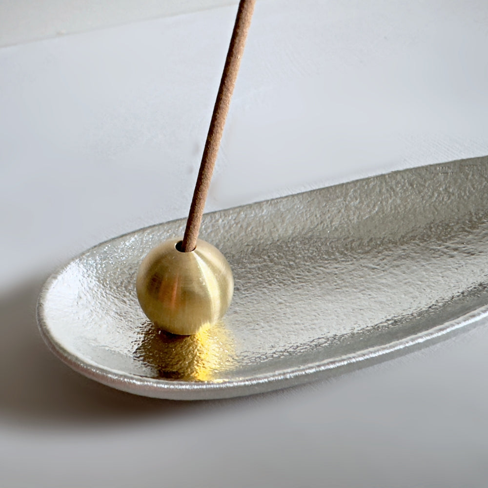 Incense Holder - Bamboo Leaf - Tin