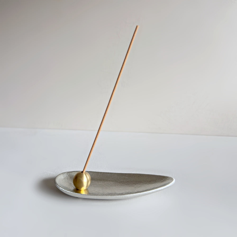 Incense Holder - Bamboo Leaf - Tin