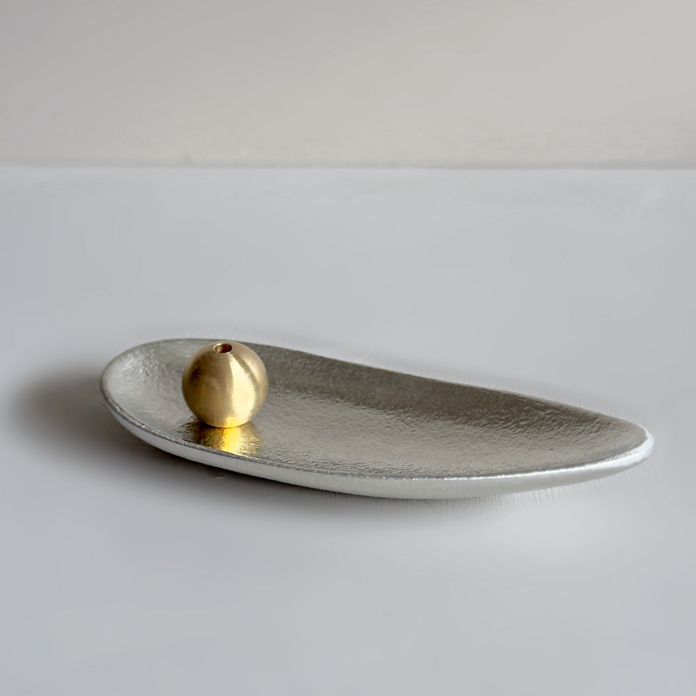 Incense Holder - Bamboo Leaf - Tin