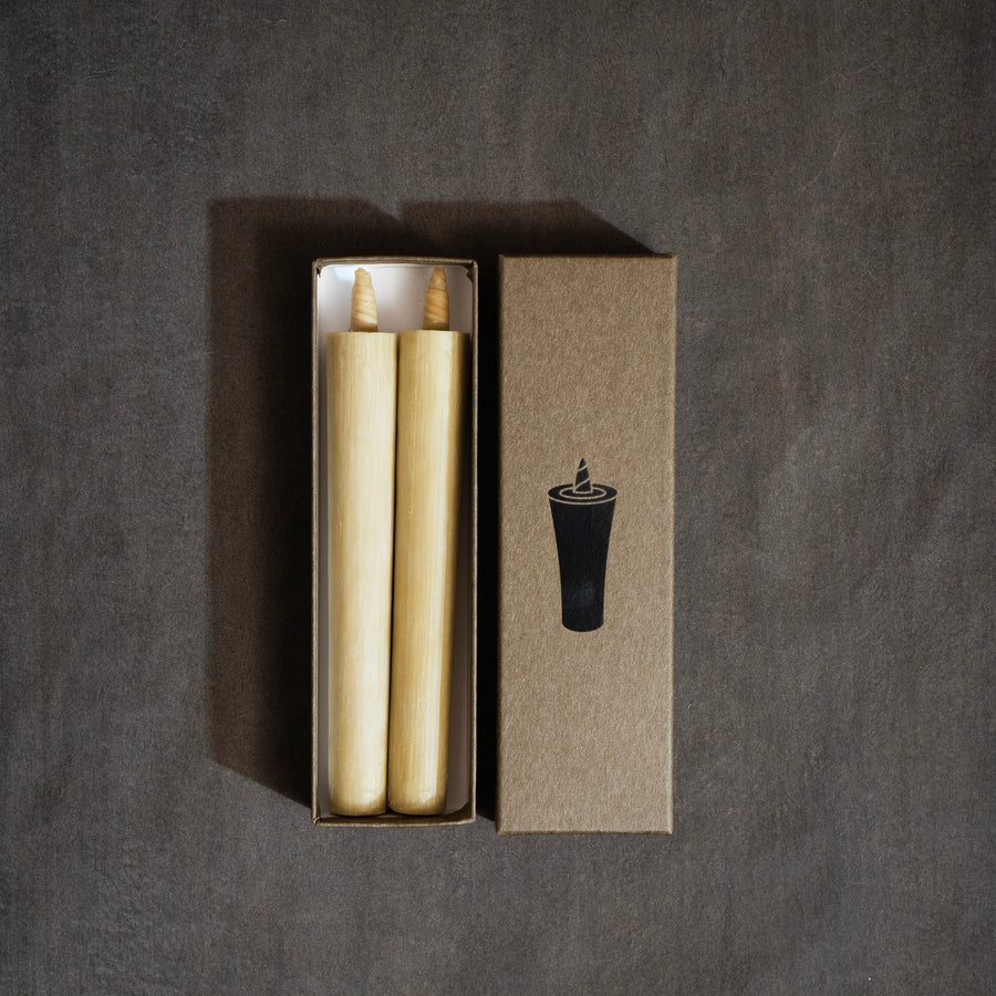 Japanese Sumac Wax Candles [14cm] - Set of 2