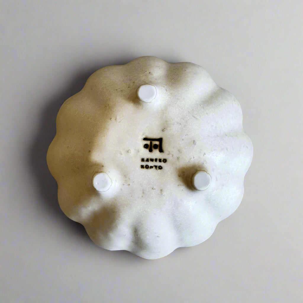 Rinka Small Bowl 12cm in white, Mino ware made in Japan.