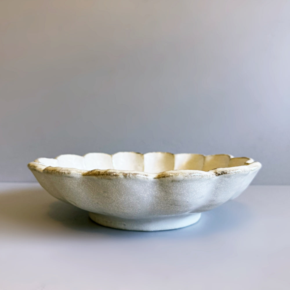 Rinka Bowl 24cm made in Japan. Mino ware. Available at Toka Ceramics.