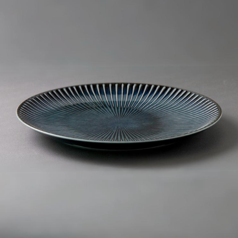 Sendan Dinner Plate 23.5cm in Indigo Colour. Available at Toka Ceramics.