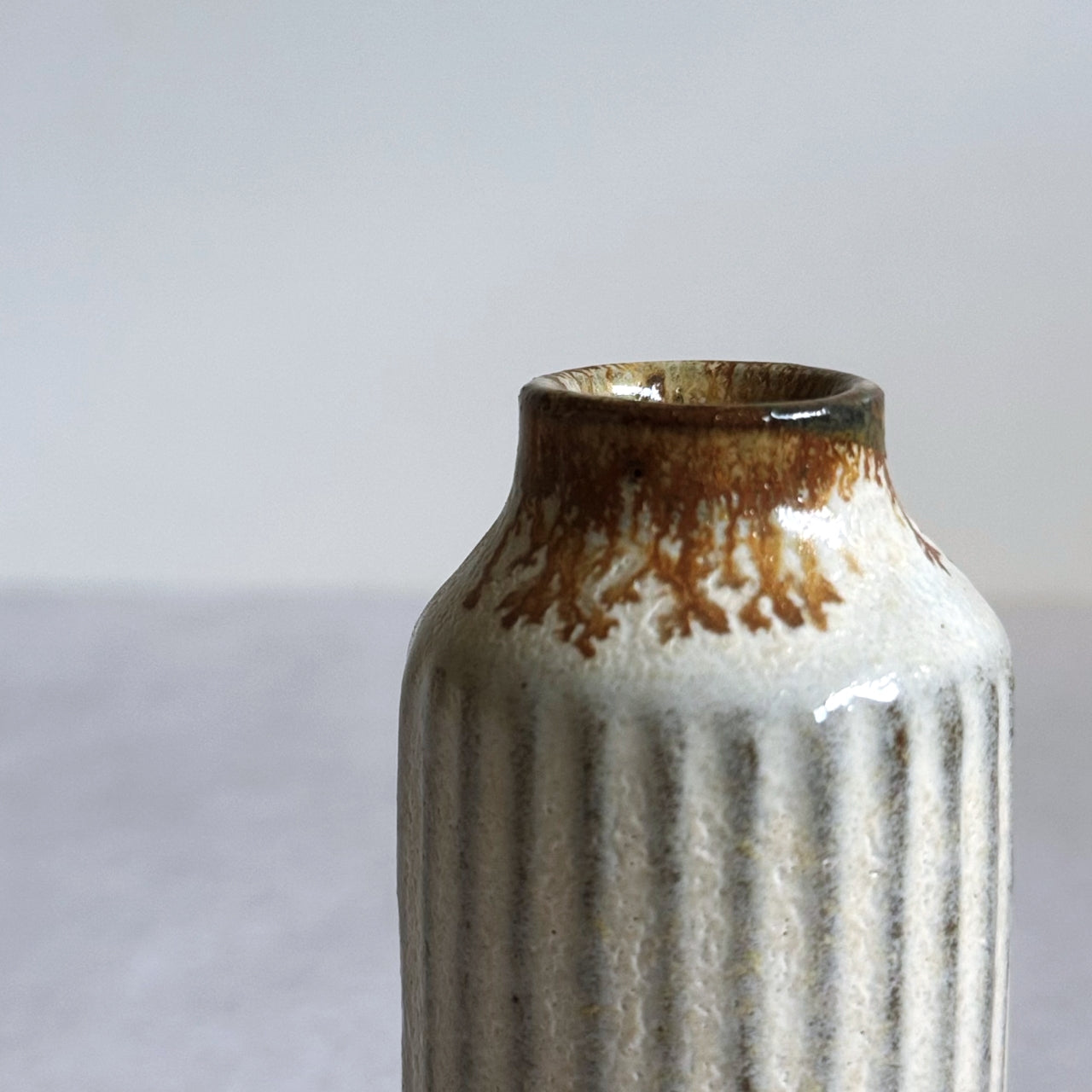 Small Vase & Dried Posy Gift Set - Ivory and Ame no.1