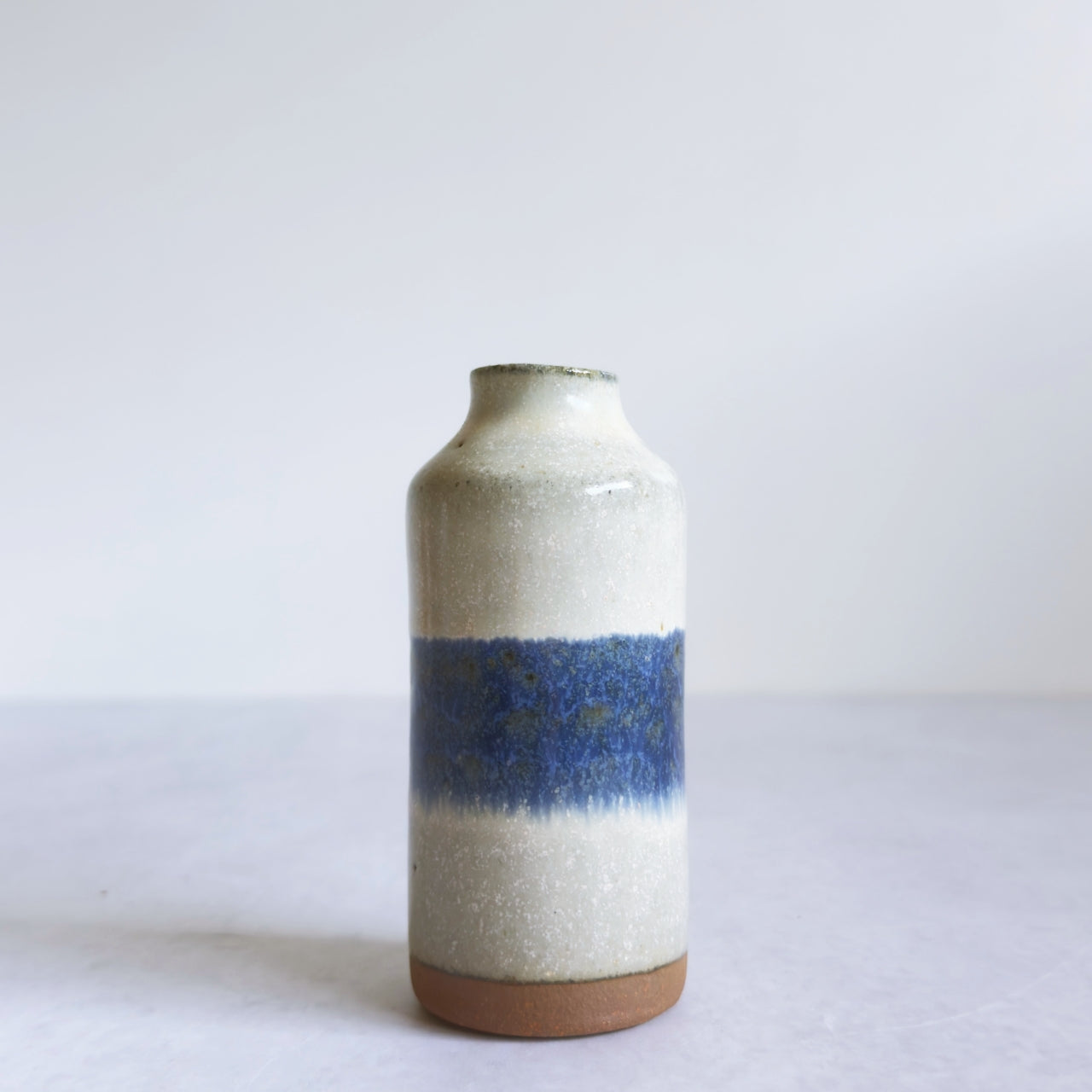 Small Vase & Dried Posy Gift Set - Ivory and Indigo no.1