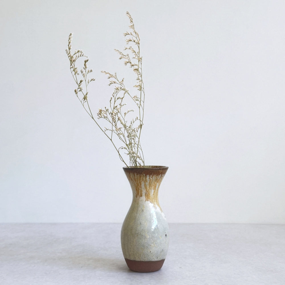 Small Vase & Dried Posy Gift Set - Ivory and Ame no.2