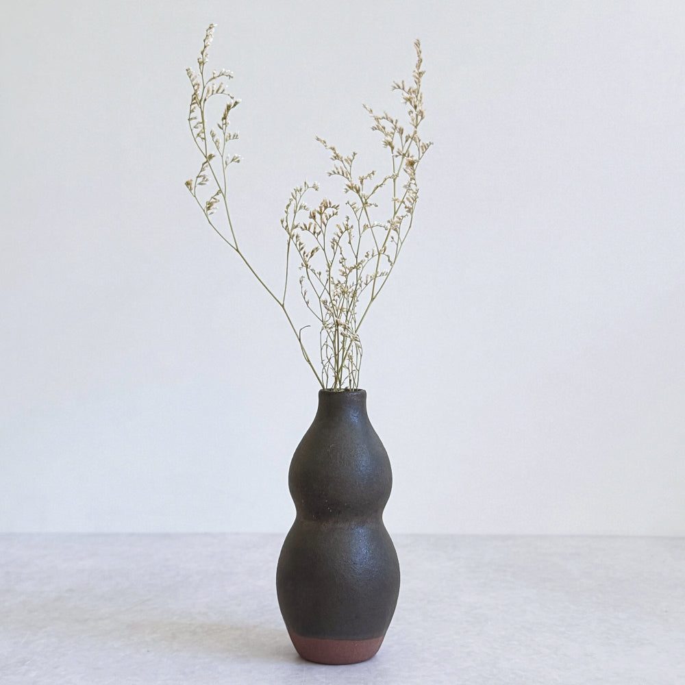 Small Vase & Dried Posy Gift Set - Kuro no.1