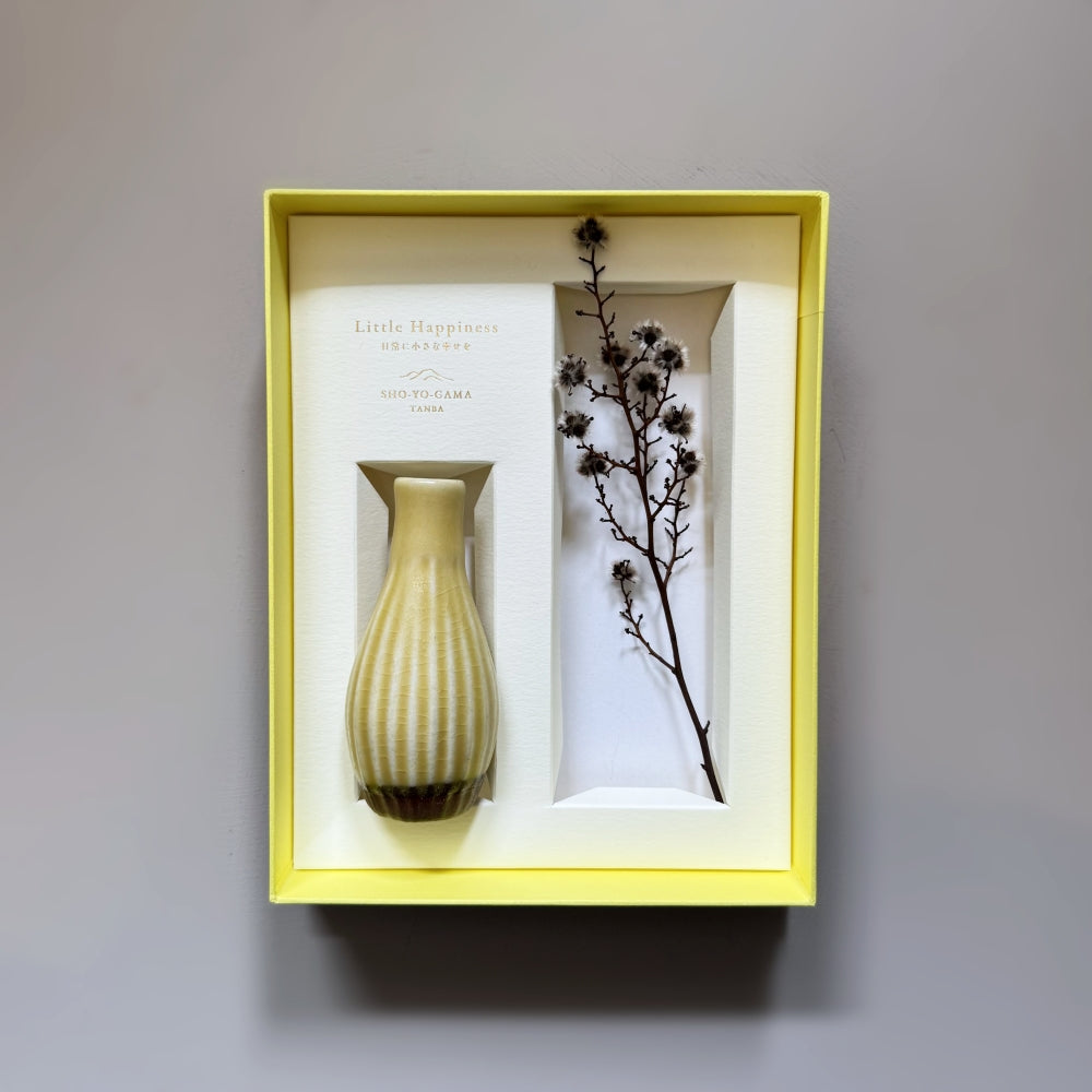 Small Vase & Dried Posy Gift Set - Yuzu no.15