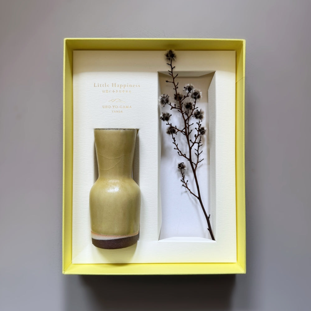 Small Vase & Dried Posy Gift Set - Yuzu no.11