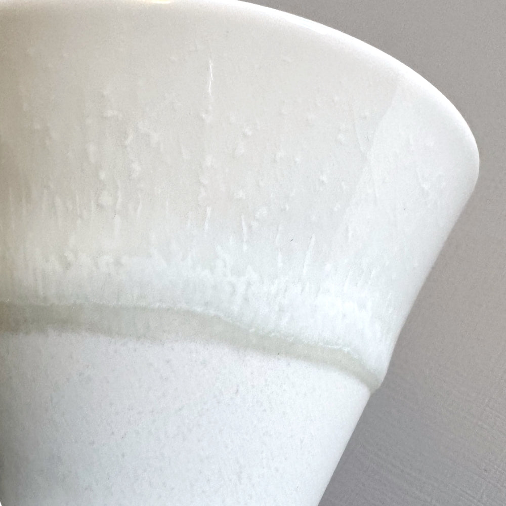 Japanese Soribachi Small Yuki Ceramic Bowl in Elegant White Color – Handcrafted Excellence from Japan, Available at Toka Ceramics