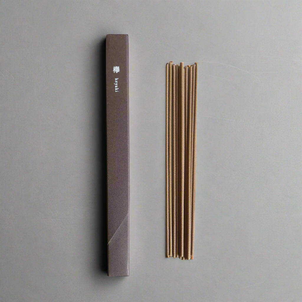 Waboku Japanese Keyaki (Zelcova) wooden scent incense by Kousaido Available at Toka Ceramics.