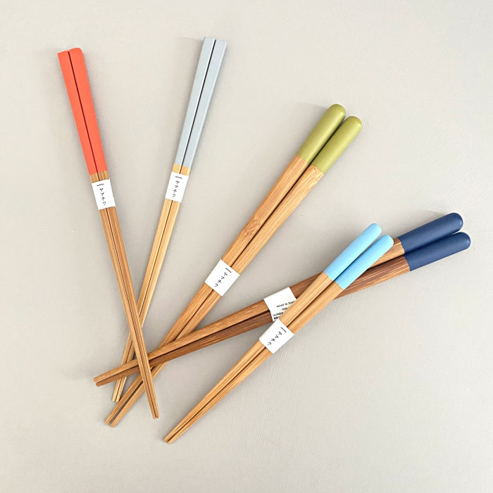 Yamachiku handcrafted kids bamboo chopsticks, made in Japan. Available at Toka Ceramics.