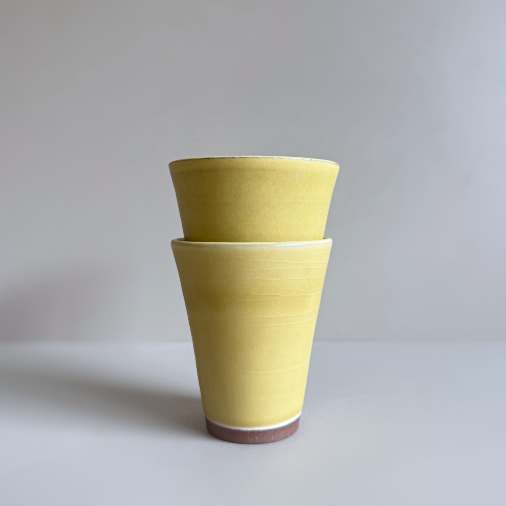 Japanese handcrafted pottery tumbler by Shoyo gama. Available at Toka Ceramics.