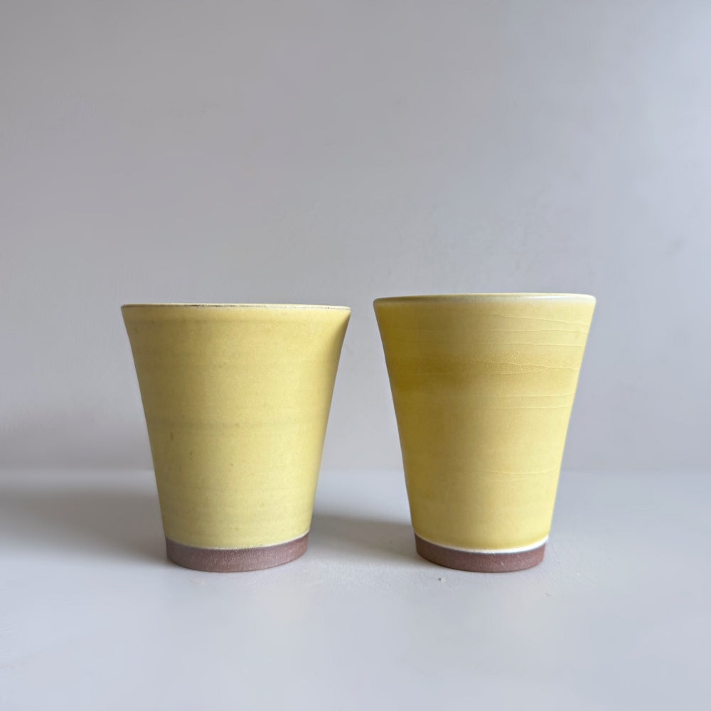 Japanese handcrafted pottery tumbler by Shoyo gama. Available at Toka Ceramics.