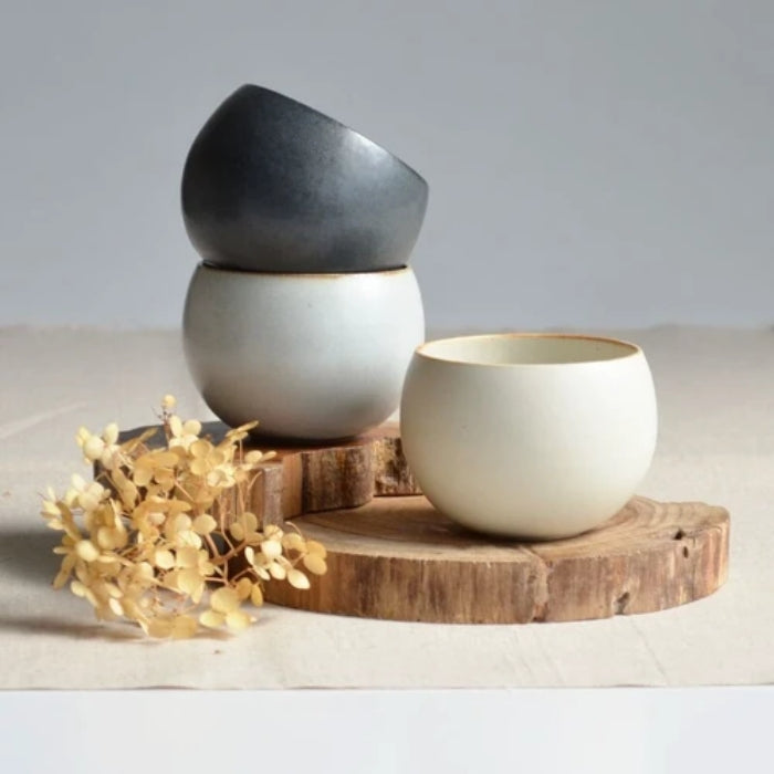 Korokoro Small Tea Cup - Grey - Toka Ceramics