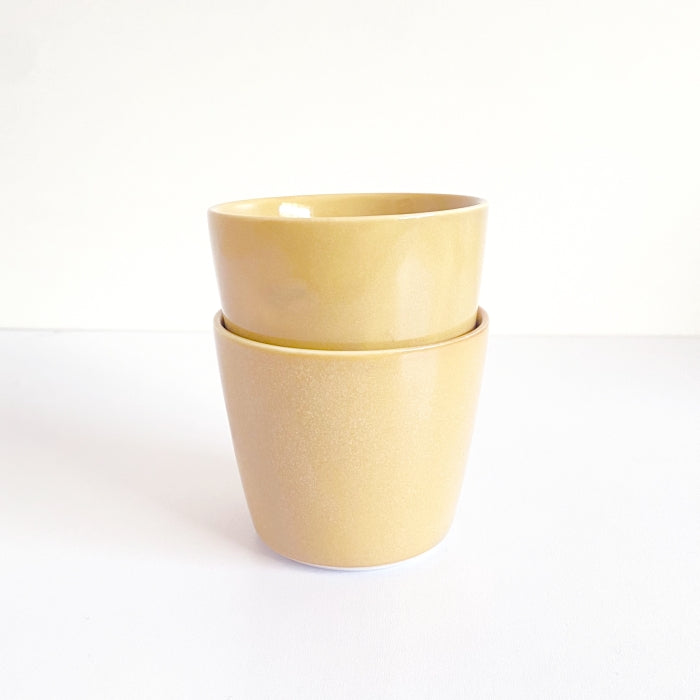 SYO Japanese Tea cup Honey. Mino Ware. Made in Japan. Available at Toka Ceramics.
