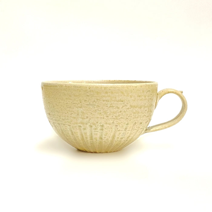 Shinogi Small Cup - Kiseto. Made in Shiga Prefecture, Japan. Shigaraki Ware. Available at Toka Ceramics.