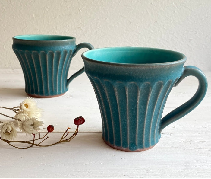 Shoyo Gama Teal Mug Cup - Toka Ceramics