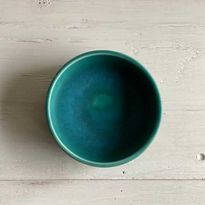 Teal High Rim Bowl - Toka Ceramics