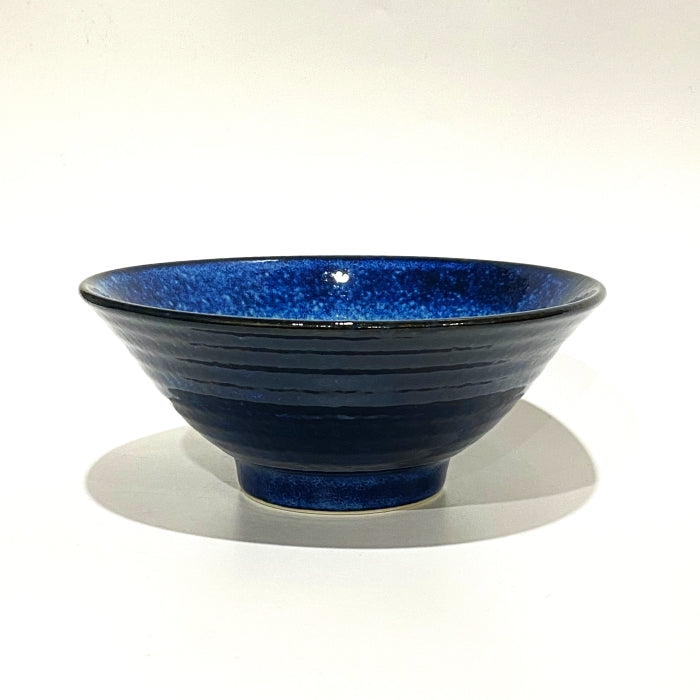 Soba Noodle Bowl in Indigo blue, 18cm. Mino Ware, made in Japan. Available at Toka Ceramics.